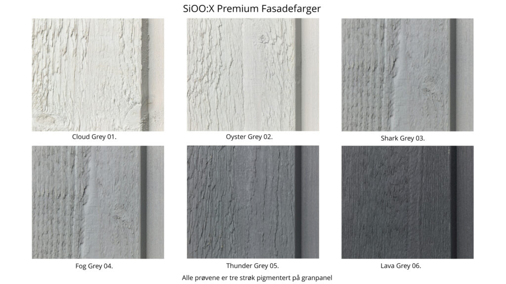 SiOO:X Premium Fasadefarger